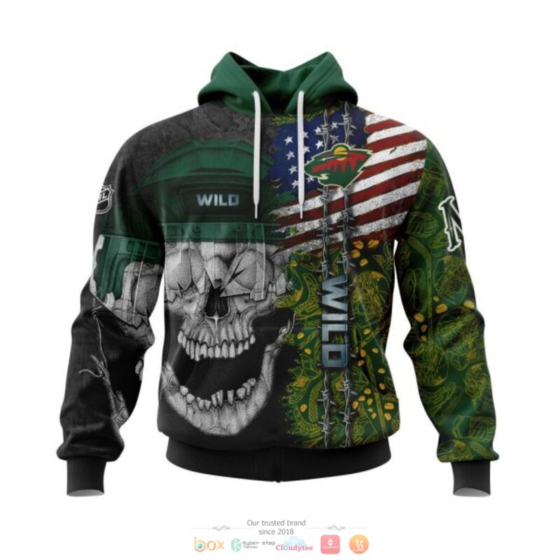 Personalized_Minnesota_Wild_Skull_Concept_3d_shirt_hoodie