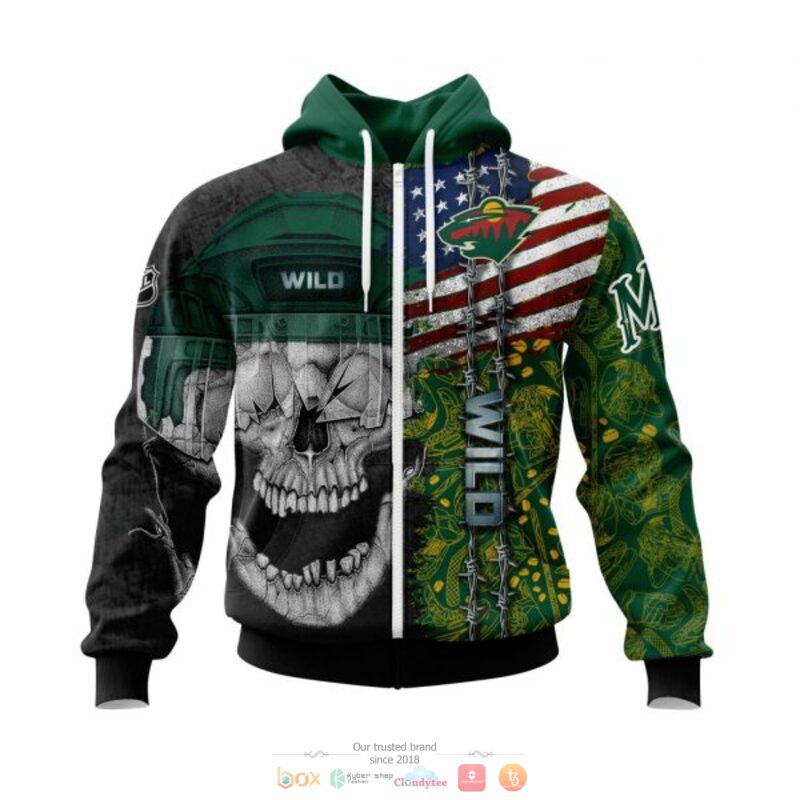 Personalized_Minnesota_Wild_Skull_Concept_3d_shirt_hoodie_1