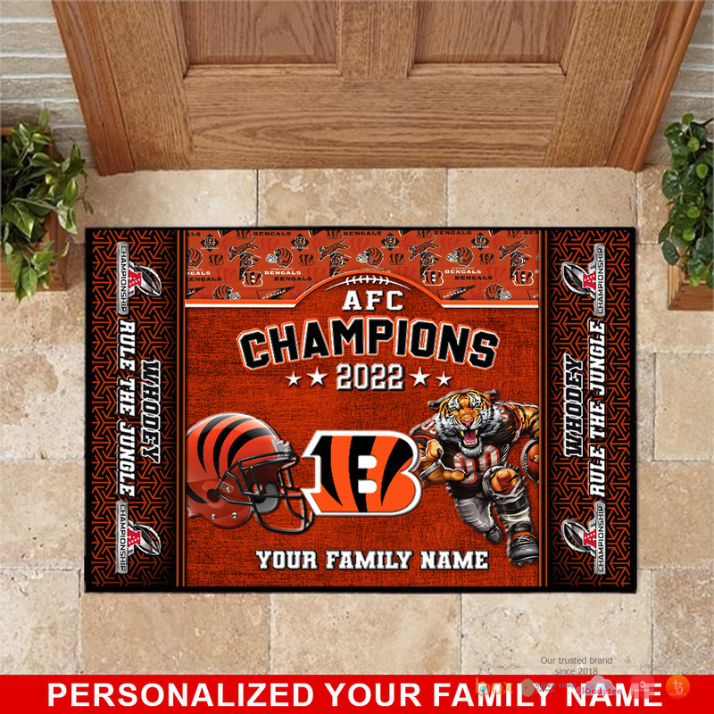 Personalized_NFL_Cincinnati_Bengals_AFC_Champions_2022_Doormat
