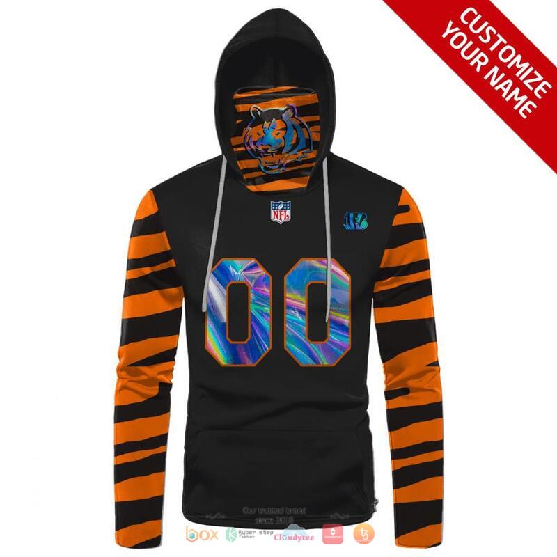 Personalized_NFL_Cincinnati_Bengals_Black_Orange_stripe_hologram_hoodie_mask_1