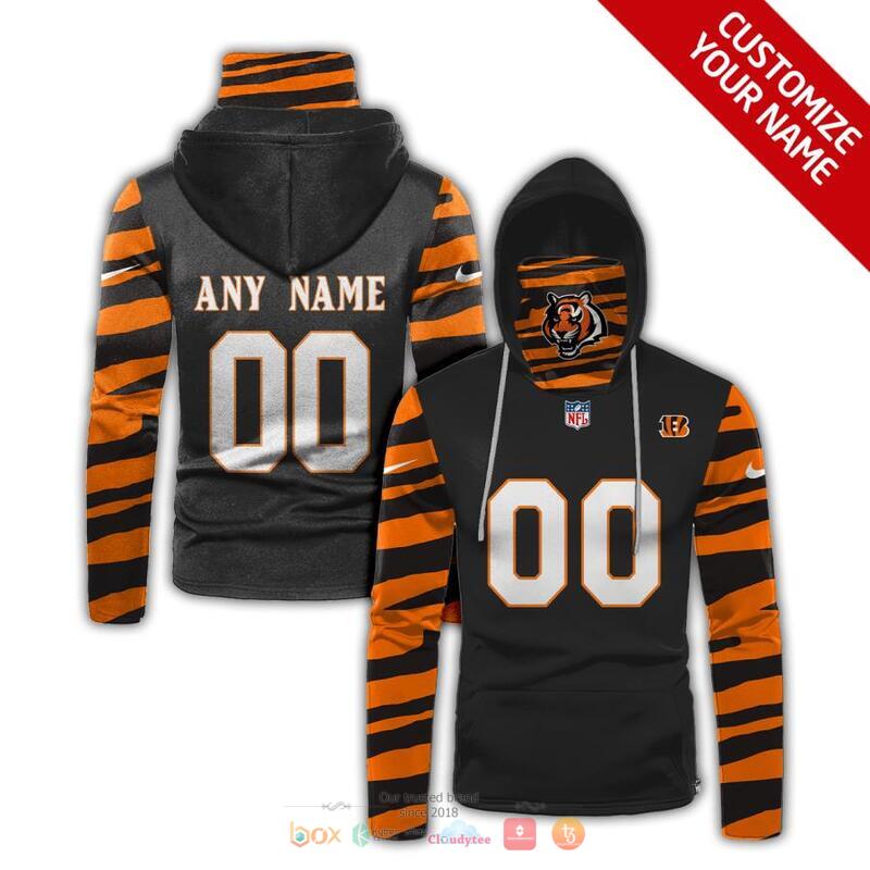 Personalized_NFL_Cincinnati_Bengals_Black_Orange_stripe_hoodie_mask