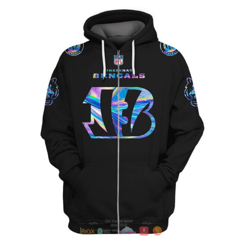 Personalized_NFL_Cincinnati_Bengals_Black_hologram_3d_shirt_hoodie_1