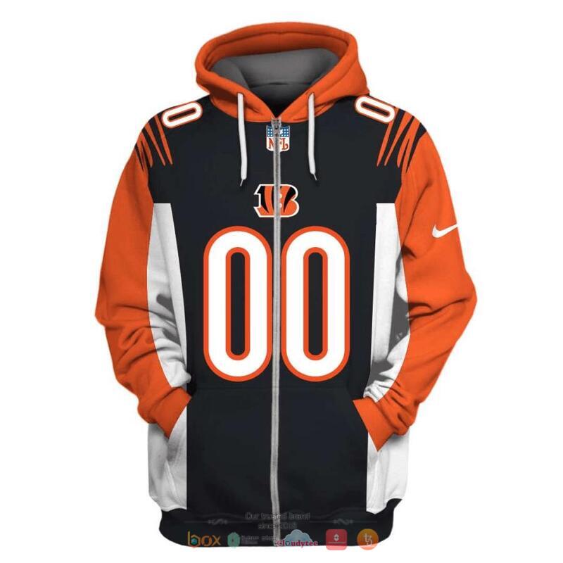Personalized_NFL_Cincinnati_Bengals_Nike_Orange_3d_shirt_hoodie_1