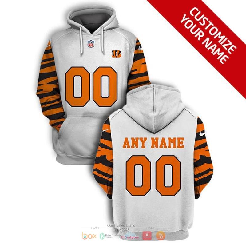 Personalized_NFL_Cincinnati_Bengals_Nike_White_Orange_Stripe_3d_shirt_hoodie