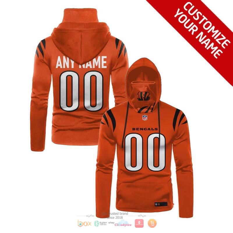 Personalized_NFL_Cincinnati_Bengals_Orange_3d_hoodie_mask