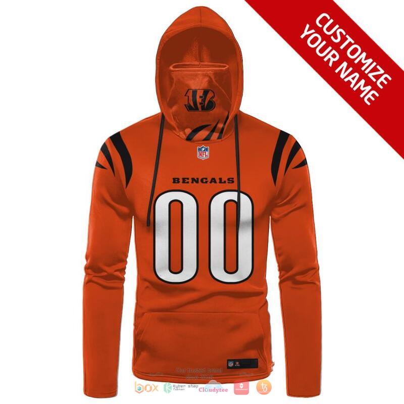 Personalized_NFL_Cincinnati_Bengals_Orange_3d_hoodie_mask_1