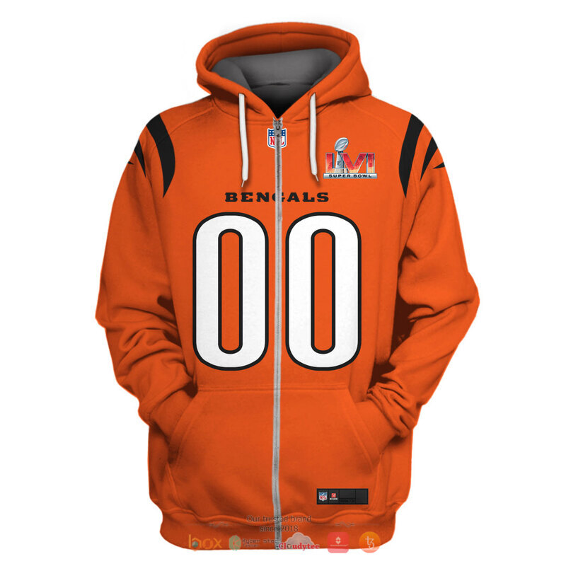 Personalized_NFL_Cincinnati_Bengals_Super_Bowl_LVI_Orange_3d_shirt_hoodie_1