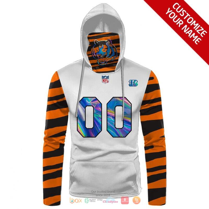 Personalized_NFL_Cincinnati_Bengals_White_Orange_stripe_hologram_hoodie_mask_1