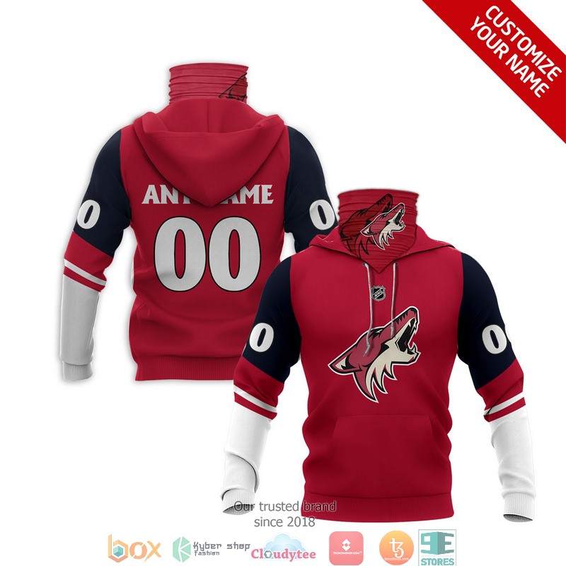 Personalized_NHL_Arizona_Coyotes_Red_3d_hoodie_mask