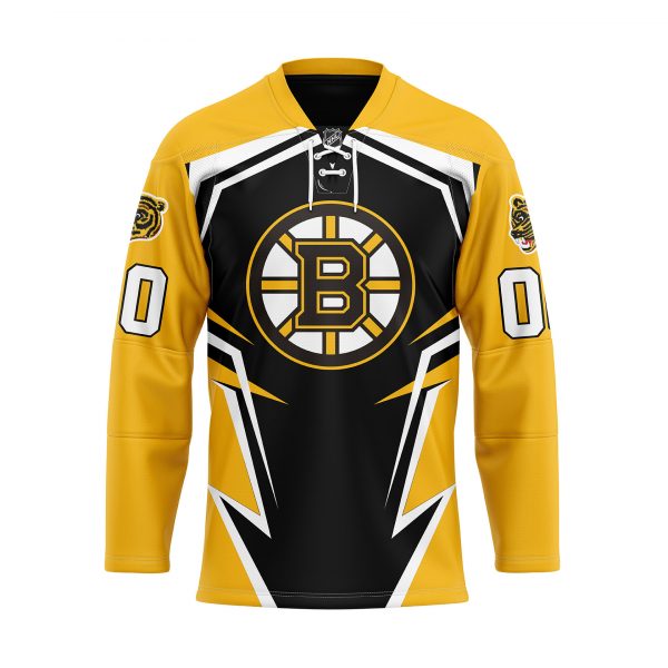 Personalized_NHL_Boston_Bruins_Yellow_Hockey_Jersey