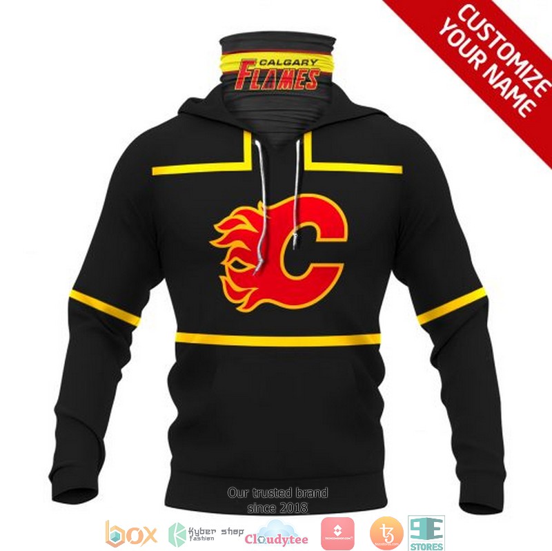 Personalized_NHL_Calgary_Flames_Black_Yellow_line_3d_hoodie_mask
