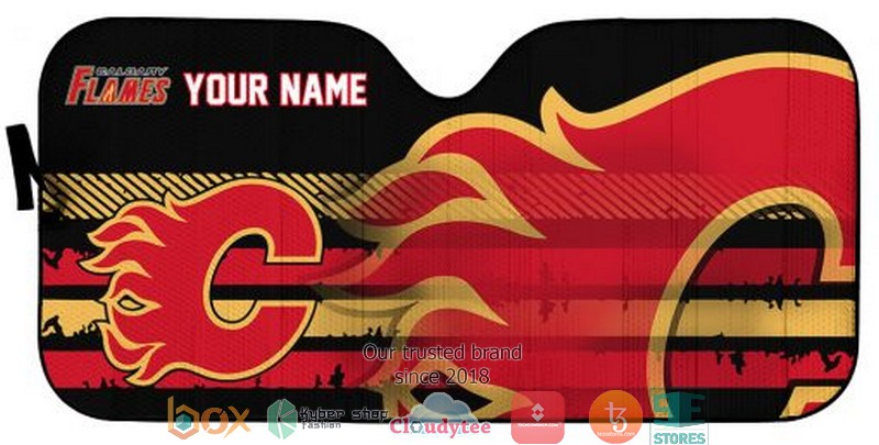 Personalized_NHL_Calgary_Flames_Car_Sunshade_1
