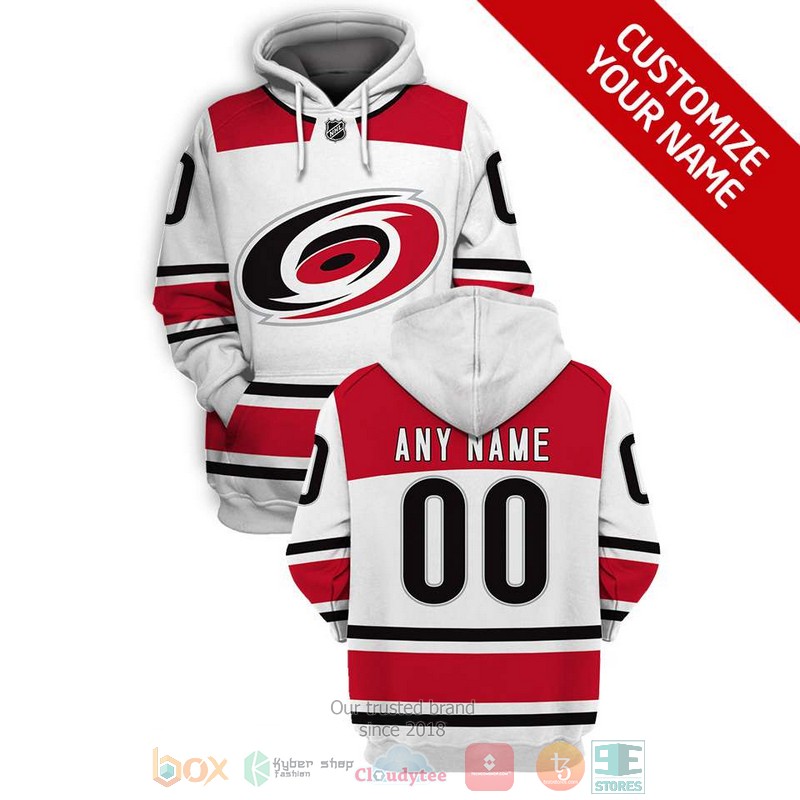 Personalized_NHL_Carolina_Hurricanes_custom_white_red_3D_shirt_hoodie