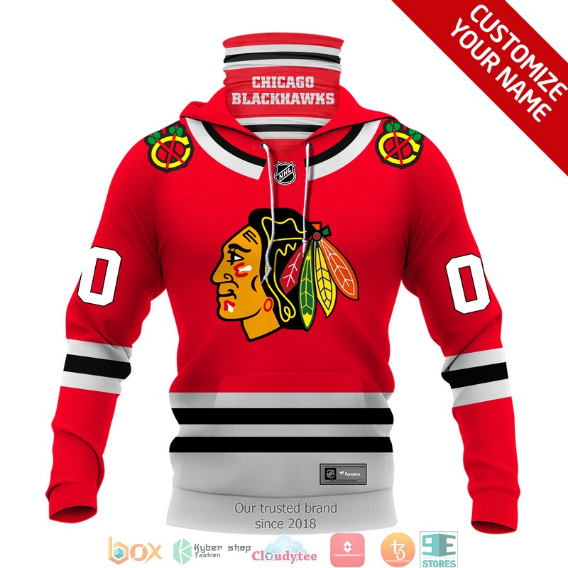Personalized_NHL_Chicago_Blackhawks_Red_3d_hoodie_mask_1