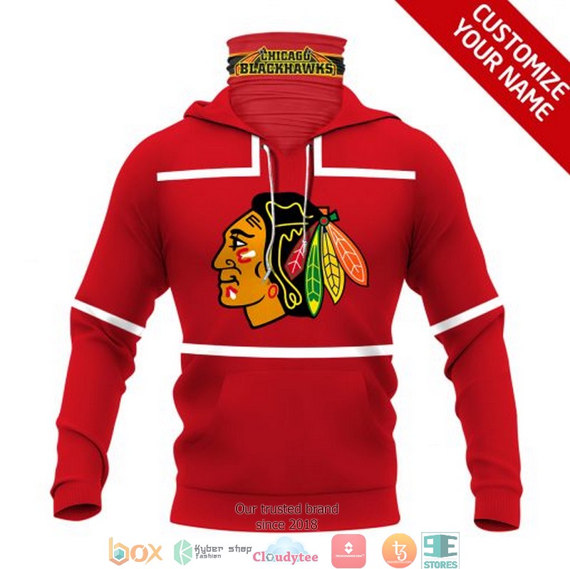 Personalized_NHL_Chicago_Blackhawks_Red_white_line_3d_hoodie_mask_1