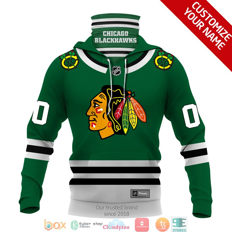 Personalized_NHL_Chicago_Blackhawks_green_3d_hoodie_mask_1