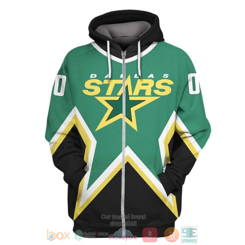 Personalized_NHL_Dallas_Stars_green_black_custom_3D_shirt_hoodie_1
