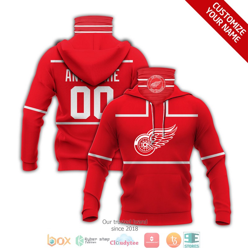 Personalized_NHL_Detroit_Red_Wings_Red_White_line_3d_hoodie_mask