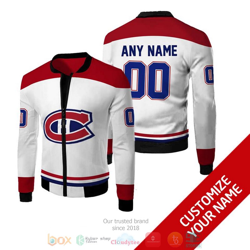 Personalized_NHL_Montreal_Canadiens_white_red_custom_bomber_jacket_1