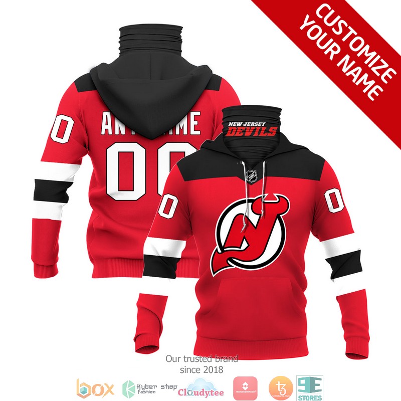 Personalized_NHL_New_Jersey_Devils_Red_3d_hoodie_mask