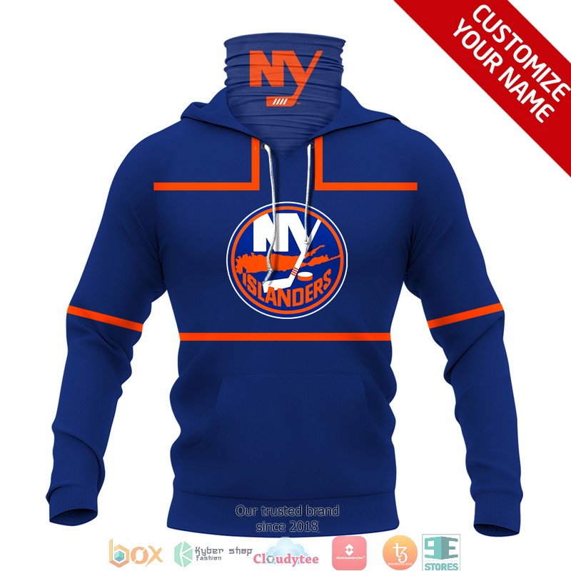 Personalized_NHL_New_York_Islanders_Blue_orange_line_3d_hoodie_mask_1