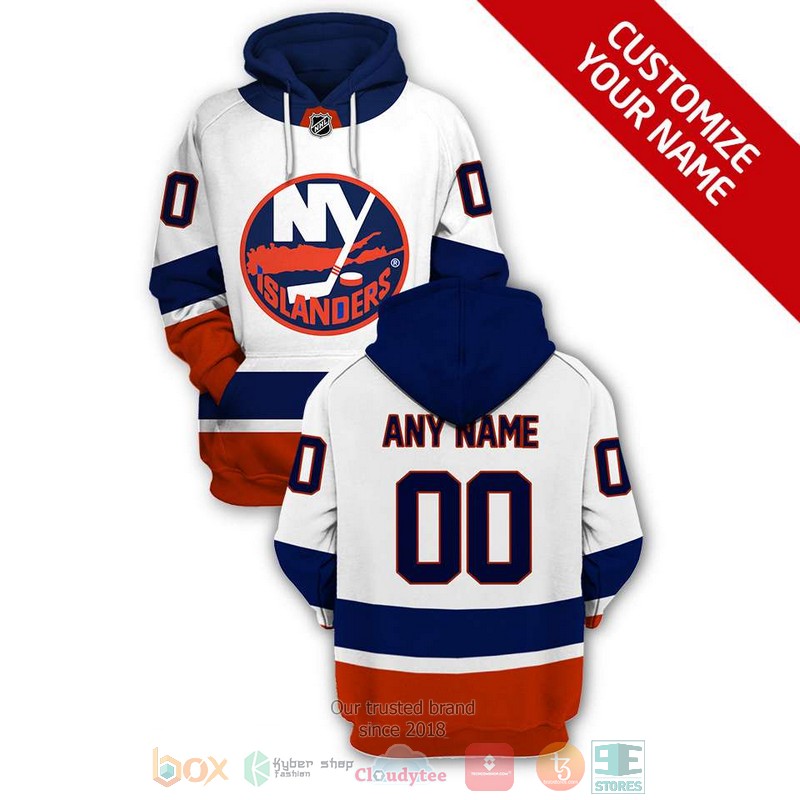 Personalized_NHL_New_York_Islanders_white_blue_custom_3D_shirt_hoodie