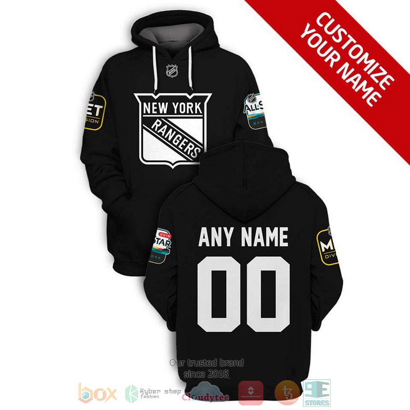 Personalized_NHL_New_York_Rangers_custom_black_3D_shirt_hoodie