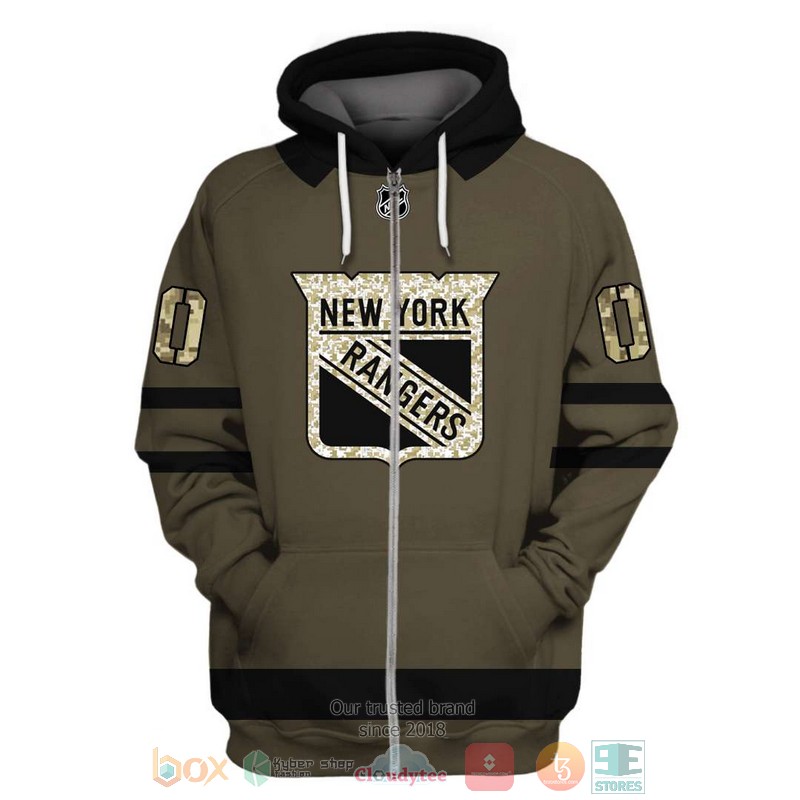 Personalized_NHL_New_York_Rangers_custom_green_camo_3D_shirt_hoodie_1