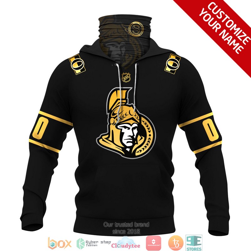 Personalized_NHL_Ottawa_Senators_Black_gold_3d_hoodie_mask_1