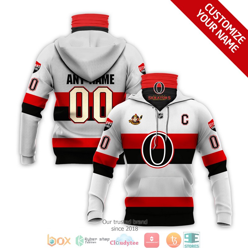 Personalized_NHL_Ottawa_Senators_C_White_3d_hoodie_mask