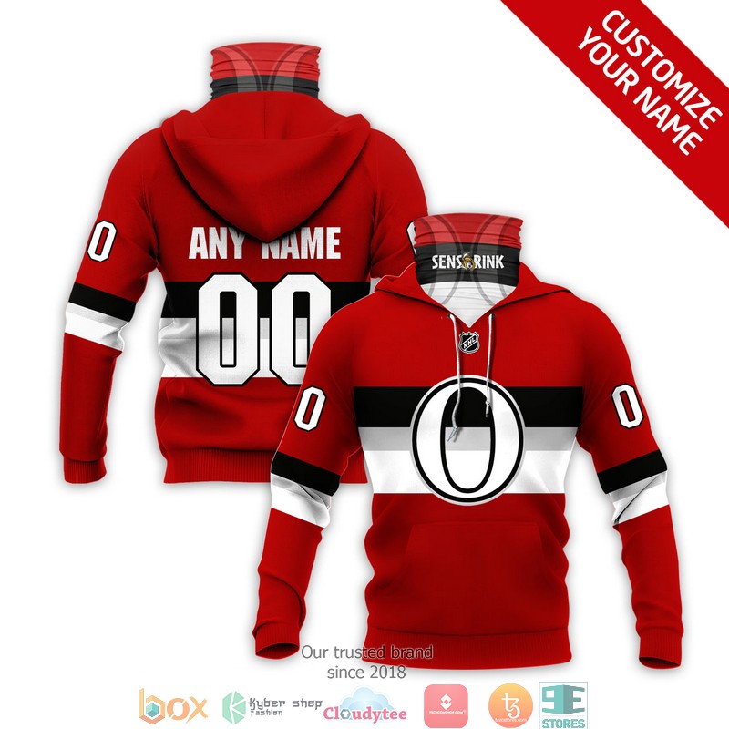 Personalized_NHL_Ottawa_Senators_Red_White_3d_hoodie_mask