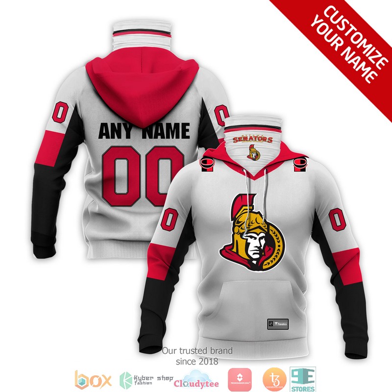 Personalized_NHL_Ottawa_Senators_White_3d_hoodie_mask