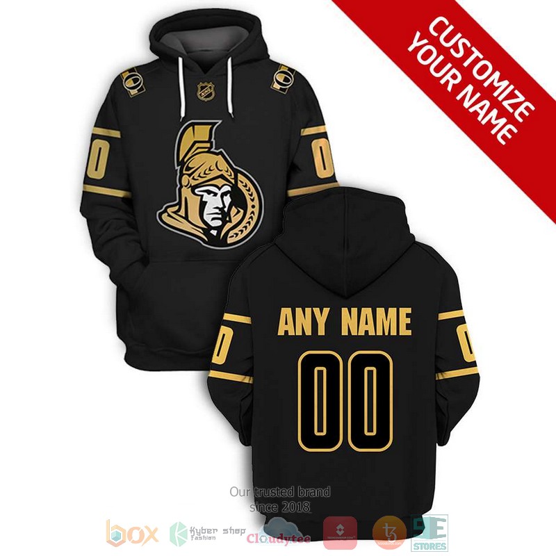 Personalized_NHL_Ottawa_Senators_black_yellow_custom_3D_shirt_hoodie