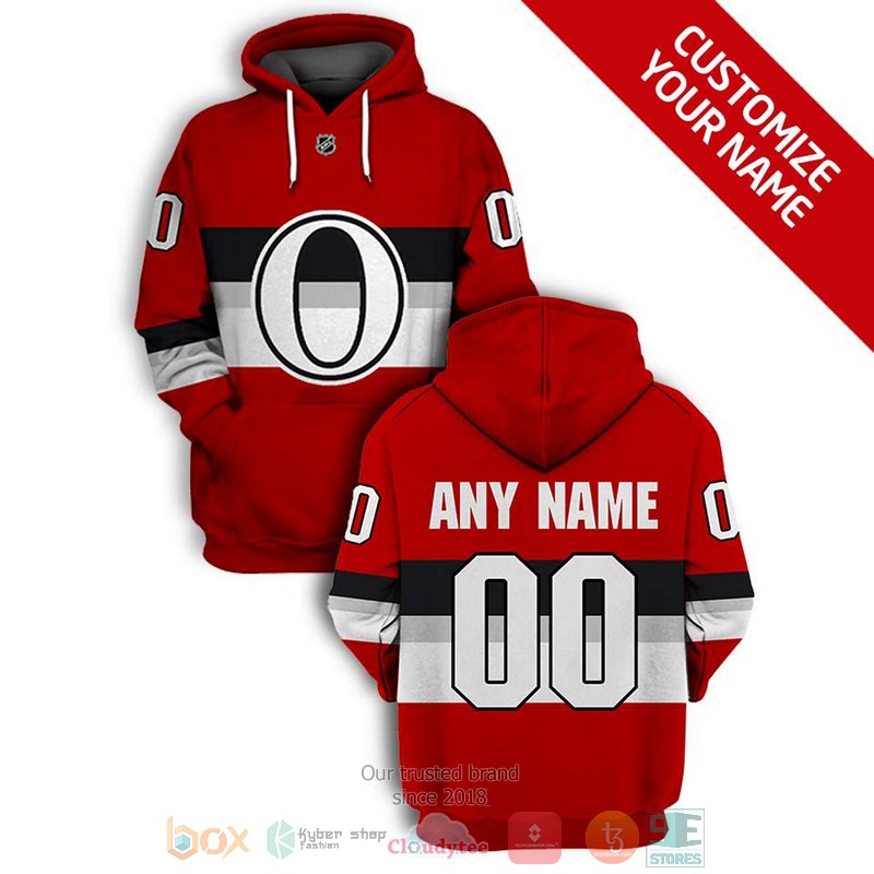 Personalized_NHL_Ottawa_Senators_custom_red_3D_shirt_hoodie