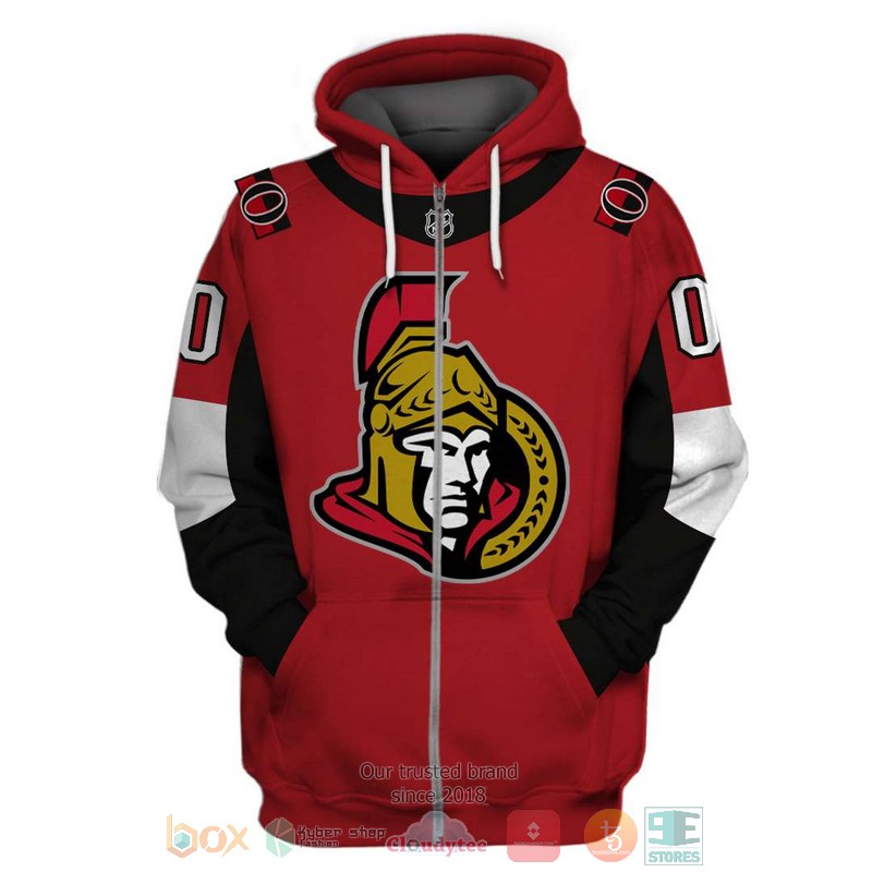 Personalized_NHL_Ottawa_Senators_custom_red_black_3D_shirt_hoodie_1