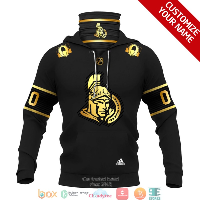 Personalized_NHL_Ottawa_Senators_gold_Black_3d_hoodie_mask_1