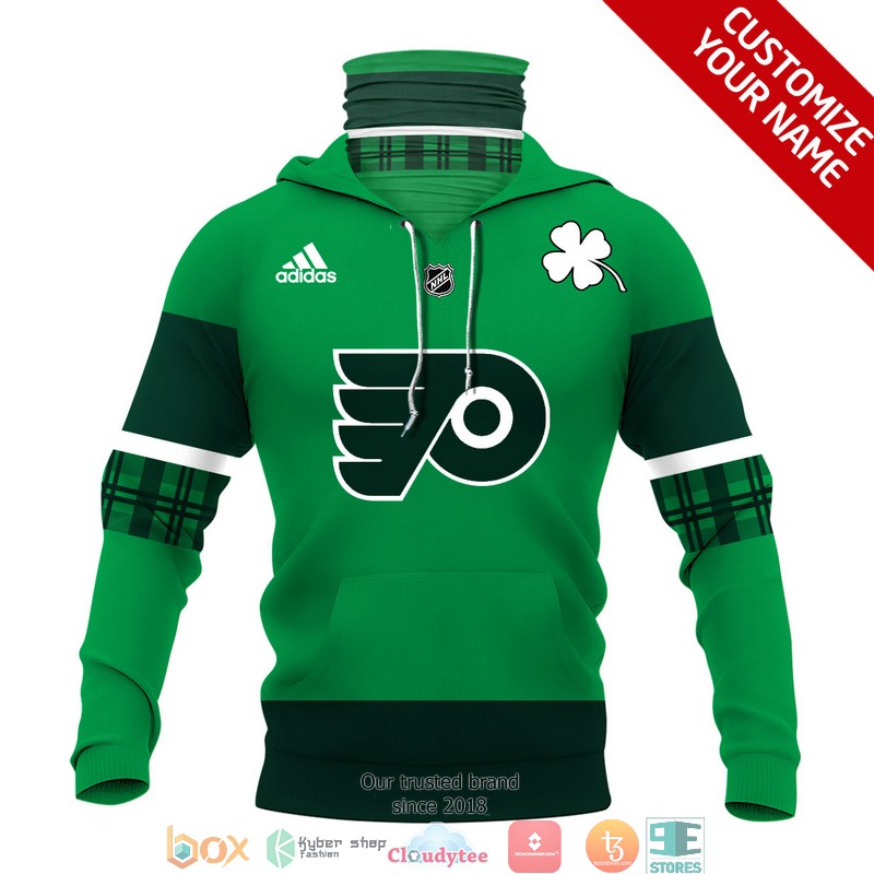 Personalized_NHL_Philadelphia_Flyers_Green_Clover_Adidas_3d_hoodie_mask_1