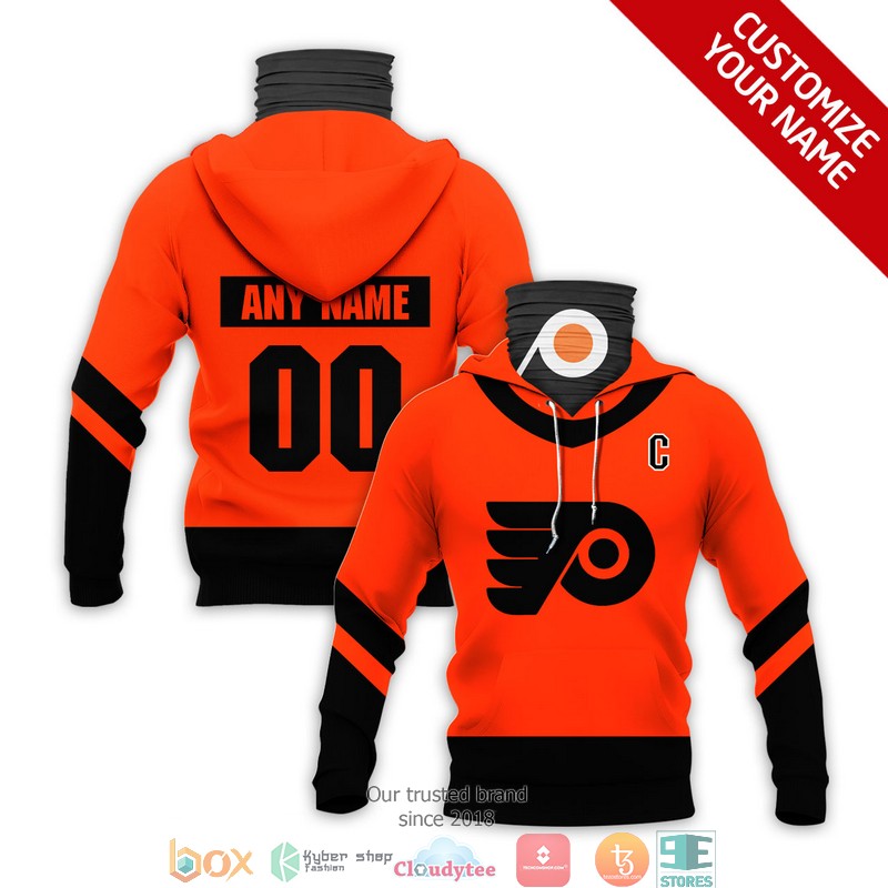 Personalized_NHL_Philadelphia_Flyers_Orange_Black_3d_hoodie_mask
