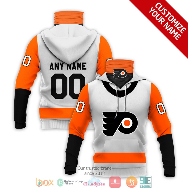 Personalized_NHL_Philadelphia_Flyers_White_Black_Orange_3d_hoodie_mask
