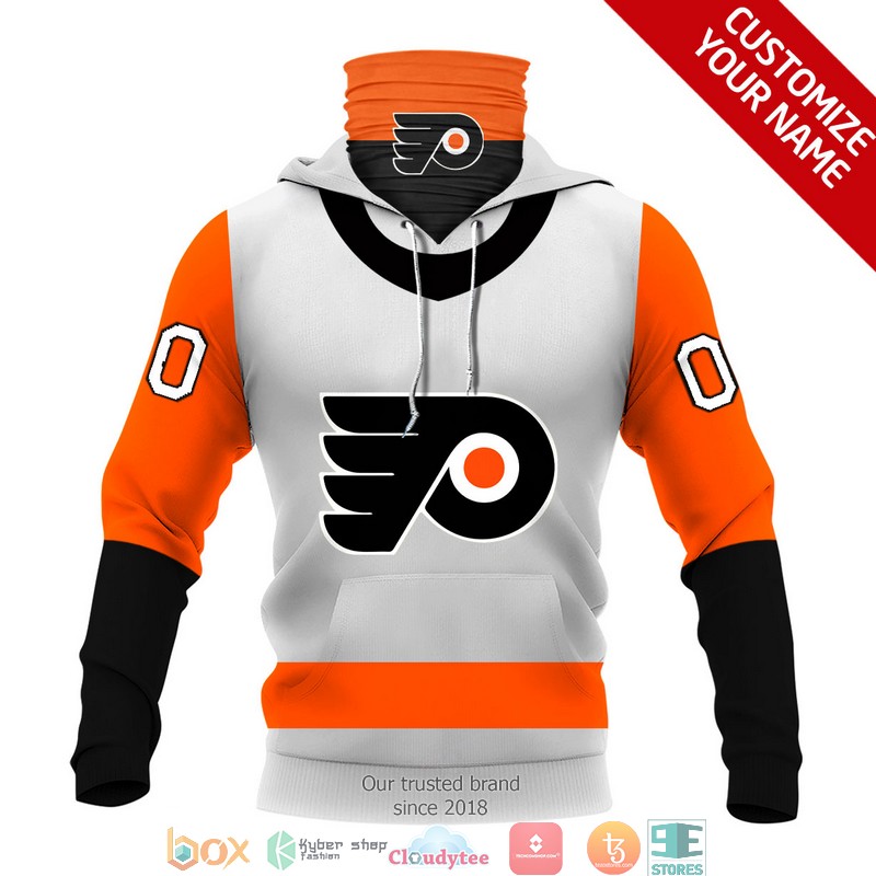 Personalized_NHL_Philadelphia_Flyers_White_Black_Orange_3d_hoodie_mask_1