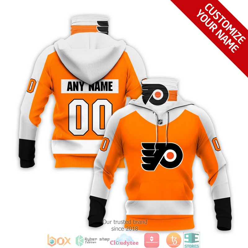 Personalized_NHL_Philadelphia_Flyers_White_Orange_3d_hoodie_mask