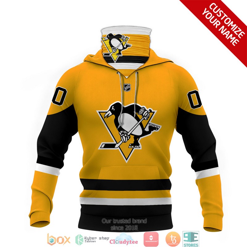 Personalized_NHL_Pittsburgh_Penguins_Yellow_Black_3d_hoodie_mask_1