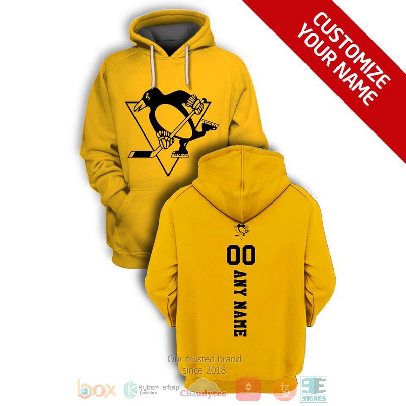 Personalized_NHL_Pittsburgh_Penguins_yellow_custom_3D_shirt_hoodie
