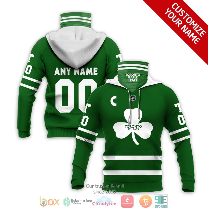 Personalized_NHL_Toronto_Maple_Leafs_Clover_Green_3d_hoodie_mask
