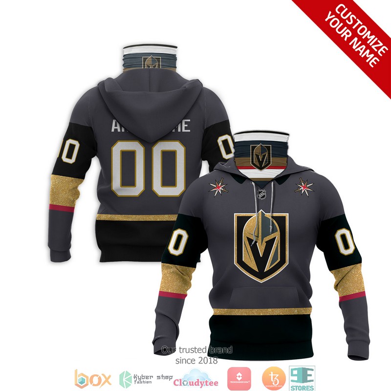 Personalized_NHL_Vegas_Golden_Knights_Grey_Brown_3d_hoodie_mask