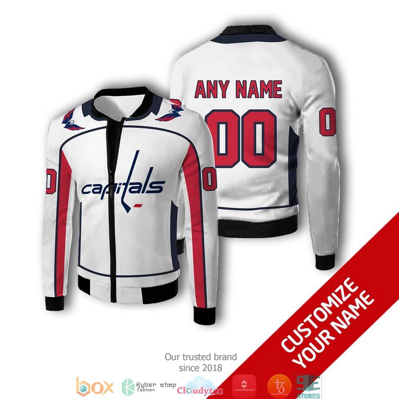 Personalized_NHL_Washington_Capitals_White_3D_Full_Printing_bomber_jacket