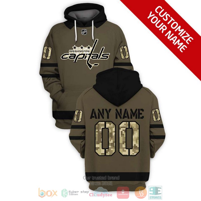 Personalized_NHL_Washington_Capitals_custom_green_camo_3D_shirt_hoodie