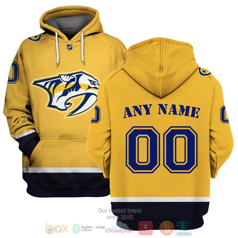 Personalized_Nashville_Predators_NHL_custom_yellow_black_3D_shirt_hoodie