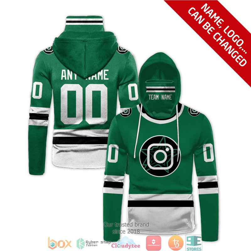 Personalized_National_Hockey_League_Team_Green_3d_hoodie_mask