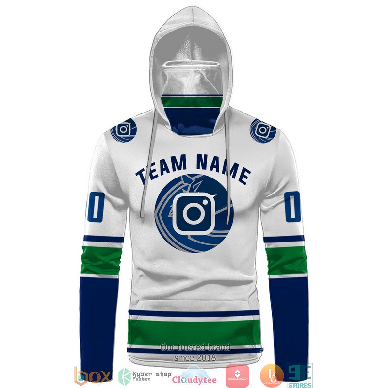 Personalized_National_Hockey_League_Team_White_Green_Blue_line_3d_hoodie_mask_1